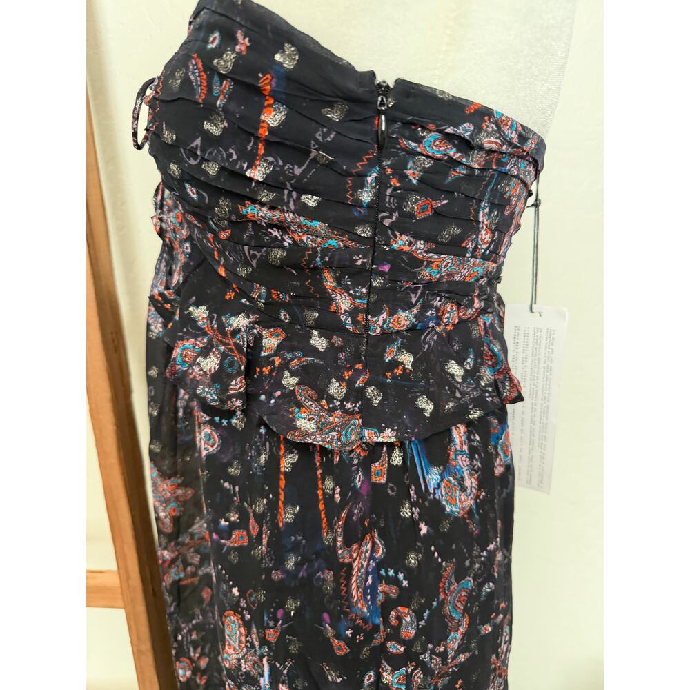 NWT - IRO Somov Paisley Lurex Jacquard Halter Midi Dress- size 36 - Picture 4 of 12